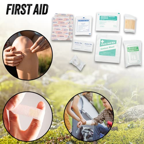 First Aid kit included.